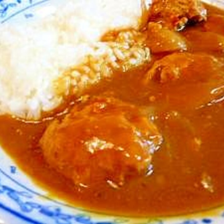 チーズ入りミニバーグカレー(圧力鍋)